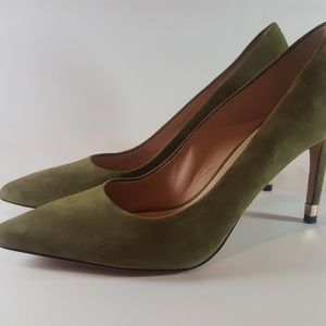 Tory Burch Green Suede Heels